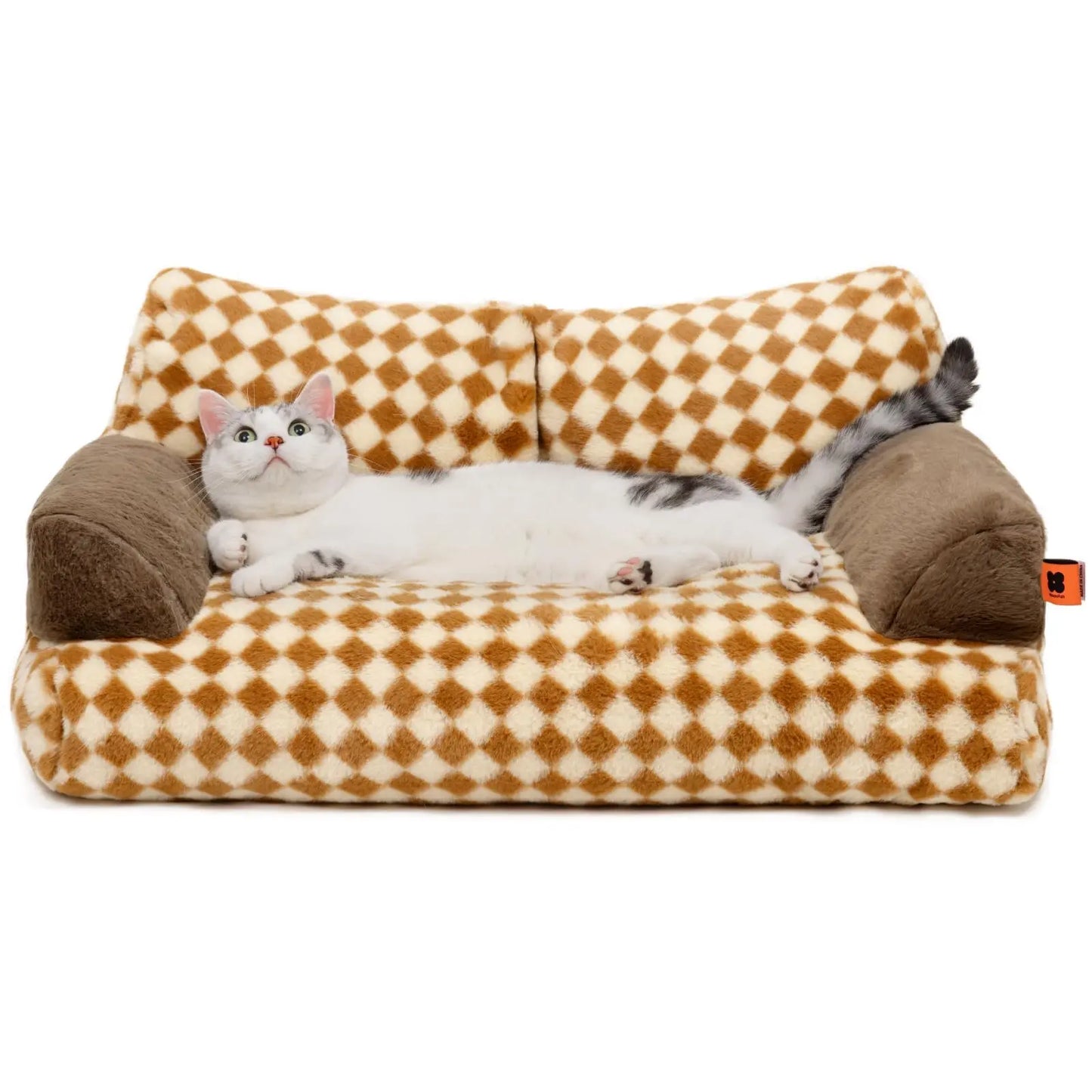 Fluffy Pet Couch Bed 26×19×13 Inch Washable up to 25 lbs