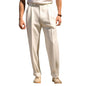 Men s Fit Dress Pants Solid Color Flat Front Trousers Classic Business Casual