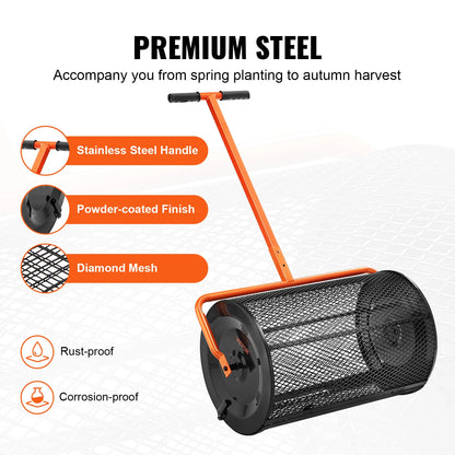 VEVOR 24" wide Compost Spreader With Adjustable Handle