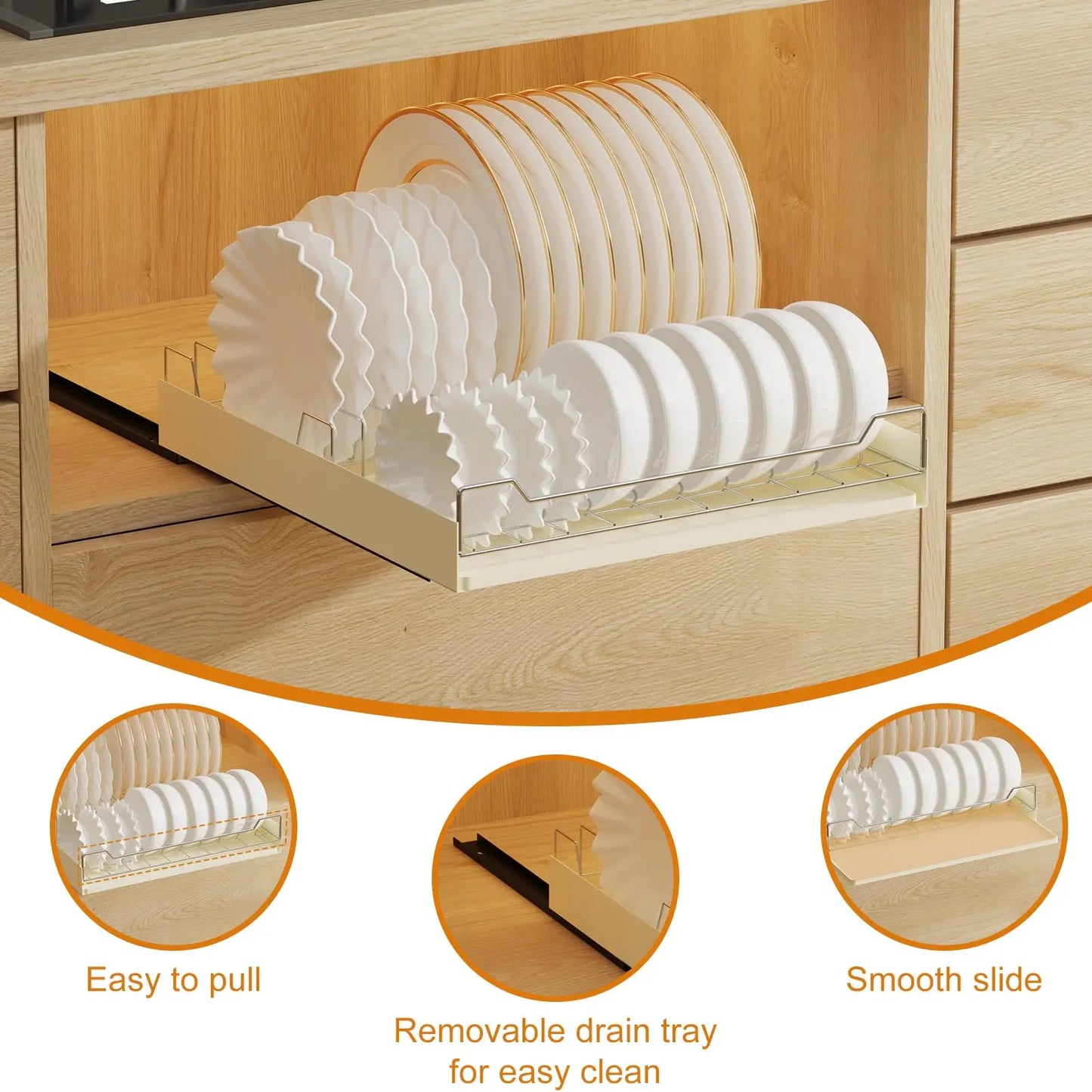 Slide Out Cabinet Organizer And Drying Rack