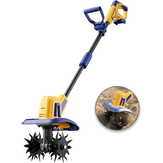 Cordless Tiller Cultivator Compatible with Dewalt 20V Battery(Tool Only),