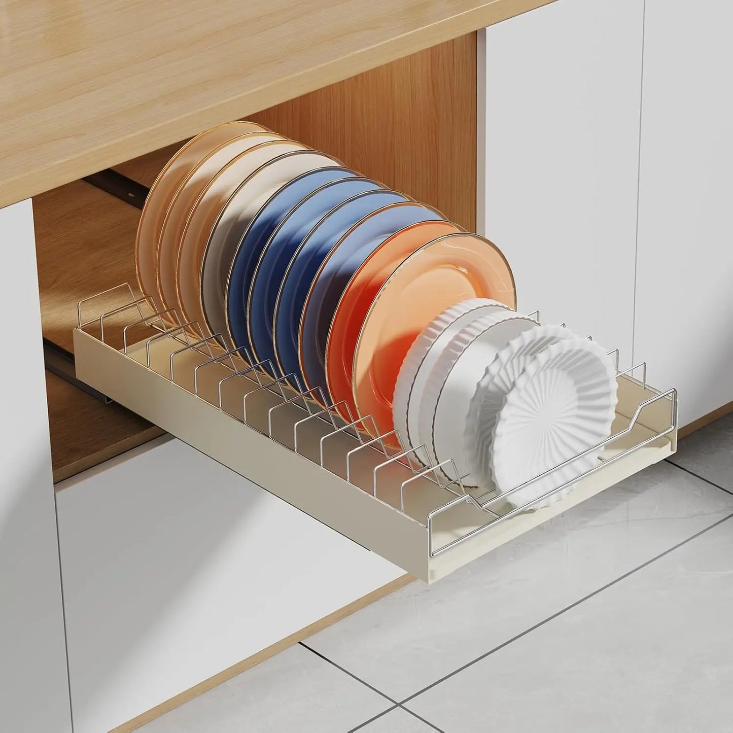 Slide Out Cabinet Organizer And Drying Rack