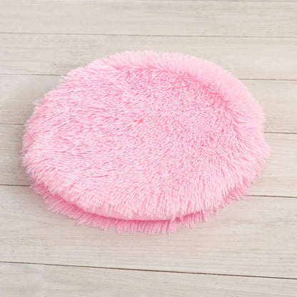 Plush Round Cat/Small Dog Bed Soft Fleece Nest