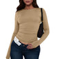 Cotton O Neck Long Sleeve Shirt Women Various Colors