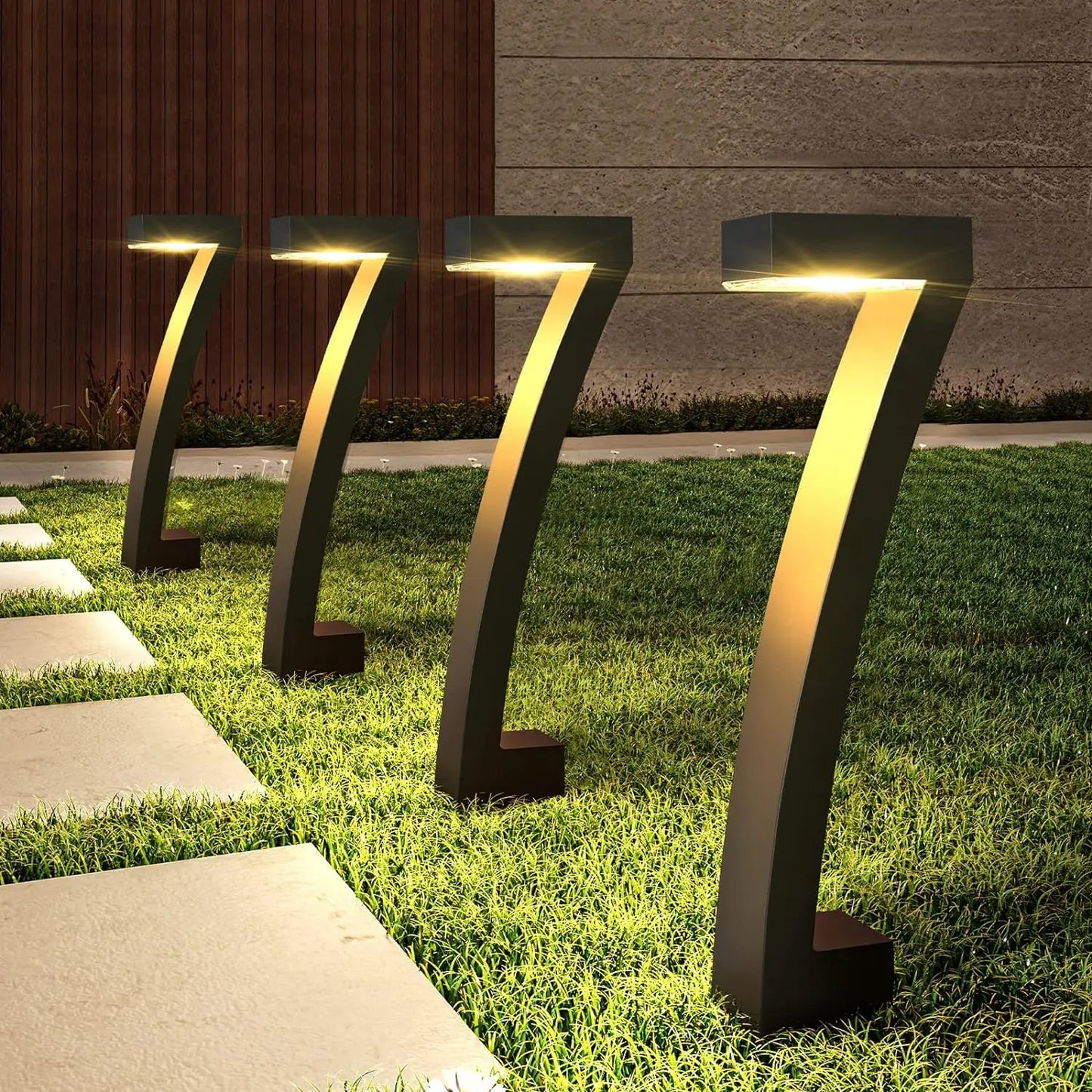 6Pack Bright 12 Hrs Solar Outdoor Lights, Auto On/Off