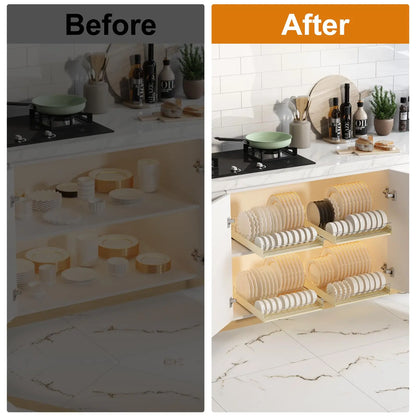 Slide Out Cabinet Organizer And Drying Rack