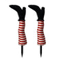 2pcs Halloween Evil Witch Legs Props Upside Down Wizard Feet with Boot Stake Ornament Decoration for Front Yard Lawn 2024