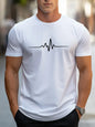 Men's Fashionable Crew Neck Short Sleeve Sports T-shirt, Comfortable And Versatile