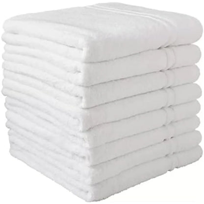 Hospitality Set of 8 White Bath Towels 24"x 50"