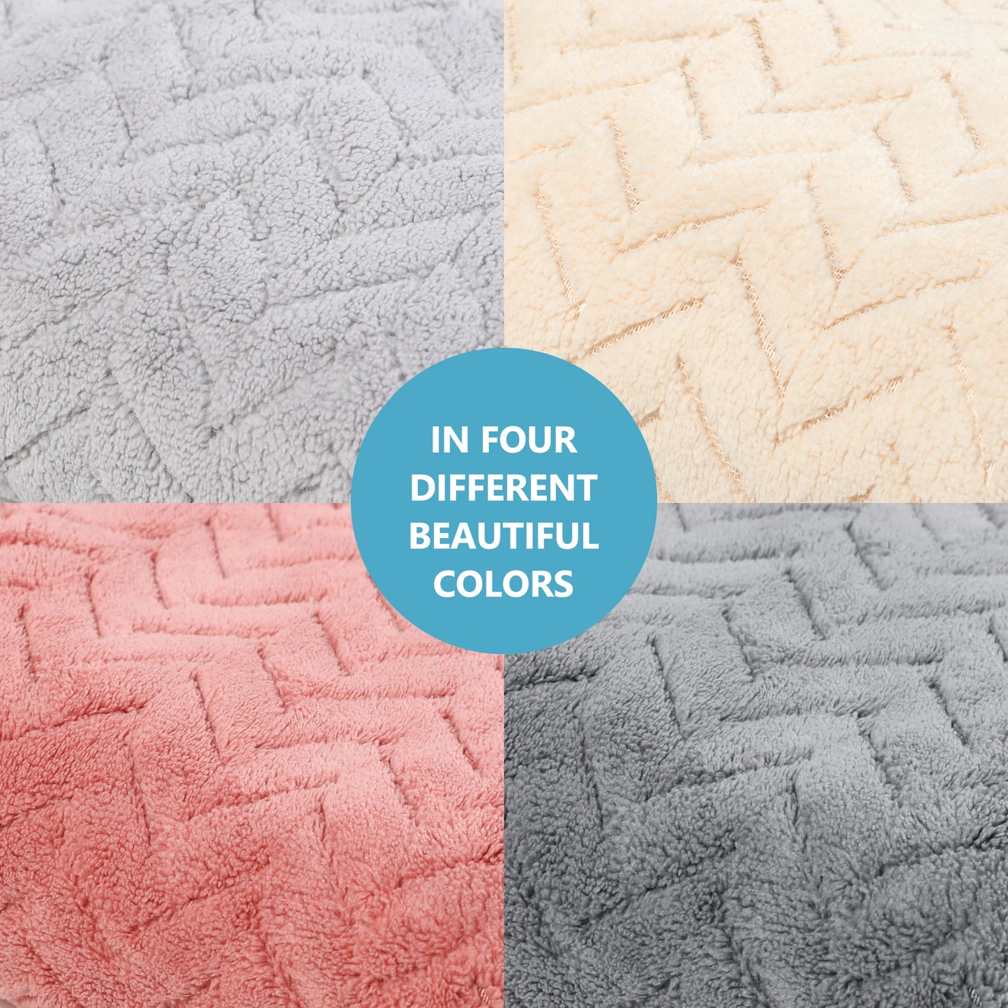 4 Piece Highly Absorbent Hand Towel Set