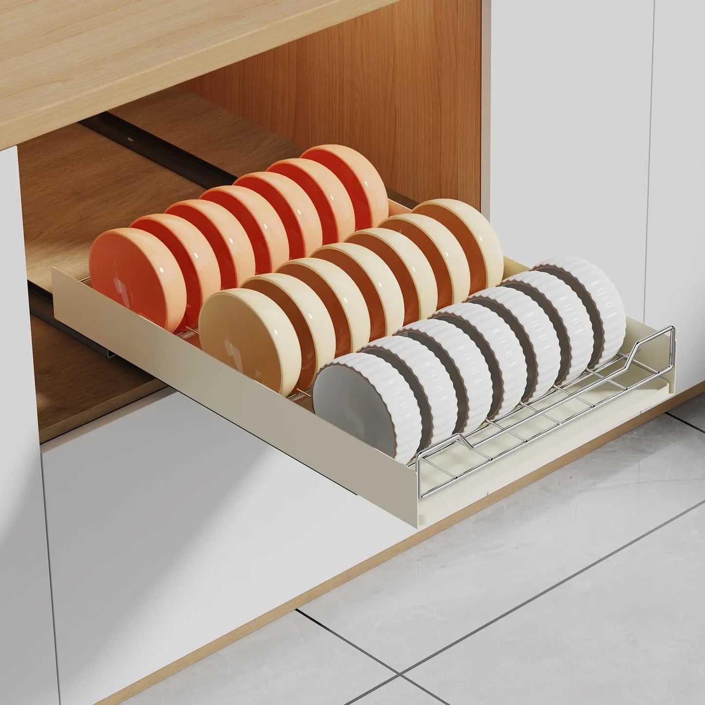 Slide Out Cabinet Organizer And Drying Rack