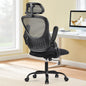 Mesh Ergonomic Computer Desk Chai, Flip-up Arms, Adjustable Headrests, Lumbar Support