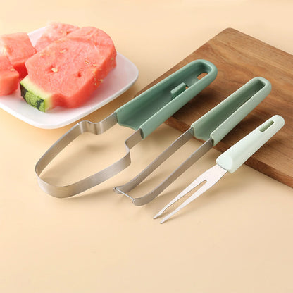 Stainless Steel Watermelon Fork, Slicer And Cutter