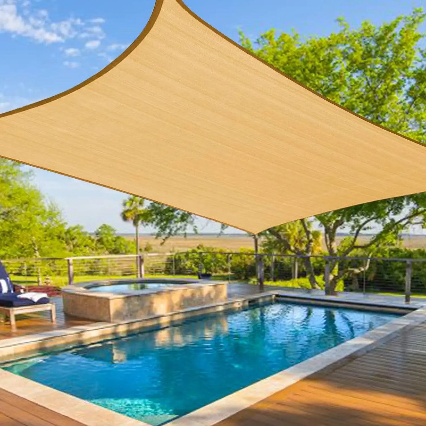 NEW Sun Shade Sail 95% UV Block 16'X20' Curved Edge Shade Canopy