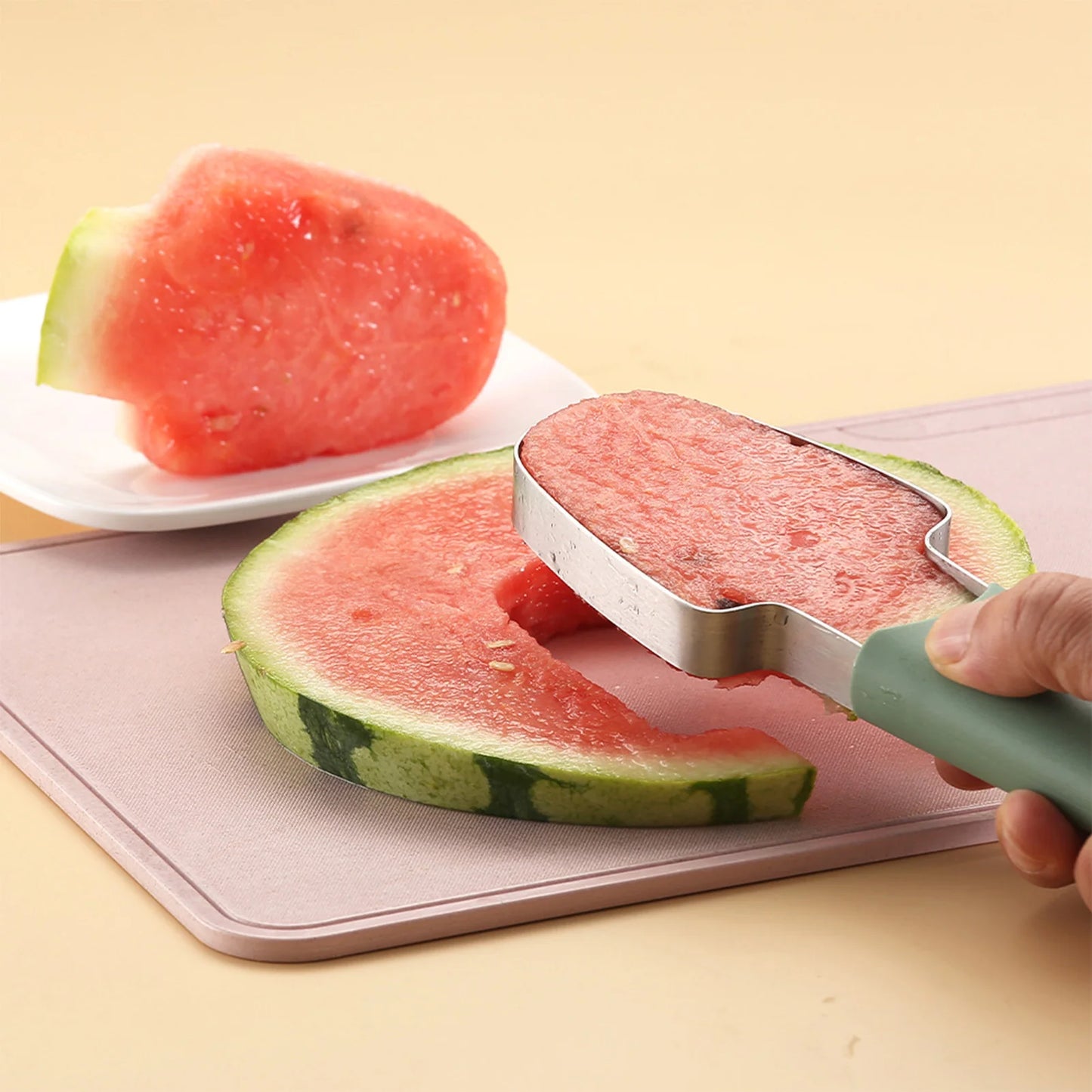 Stainless Steel Watermelon Fork, Slicer And Cutter