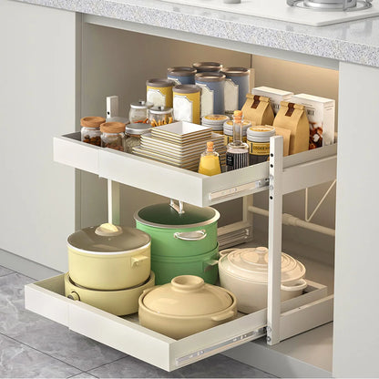 2 Tier Pull Out Cabinet Organizer Drawer for Multi-Use