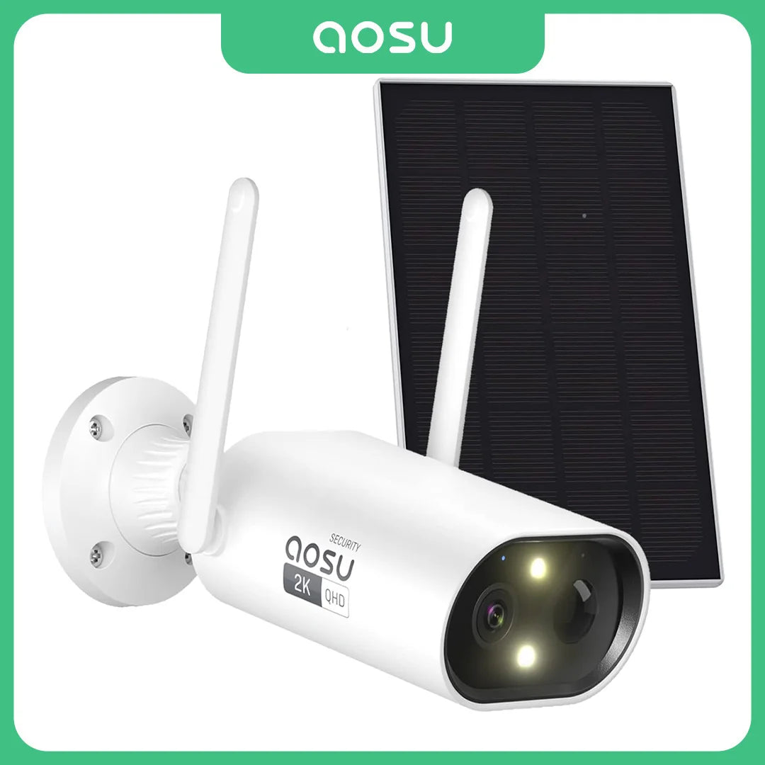 Wifi Solar Camera, Wire-free Outdoor, Battery, Security, Night Vision, 2-Way Audio