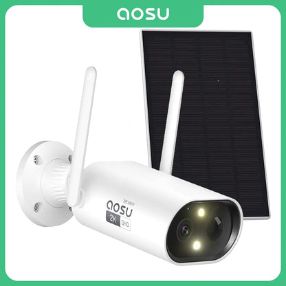 Wifi Solar Camera, Wire-free Outdoor, Battery, Security, Night Vision, 2-Way Audio