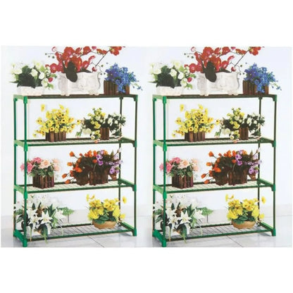 Steel Staging Plant Stand Shelving Unit, 2 Pack