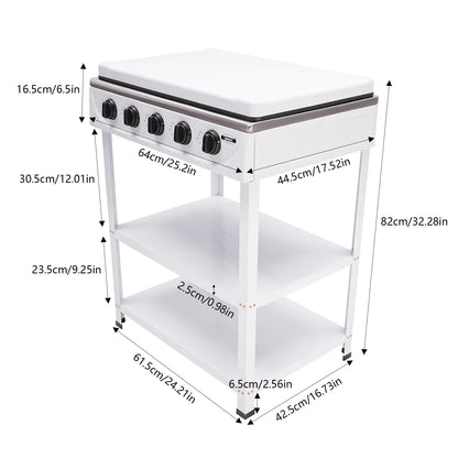 5-Burner Gas Stove: 2.5KW Power Efficient, Independent Control, Energy-Saving