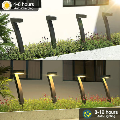 6Pack Bright 12 Hrs Solar Outdoor Lights, Auto On/Off