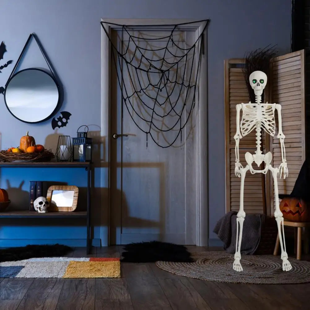 5.4FT Life-Size Light-Up Skeleton Decoration - with Movable Joints and Glowing Eyes