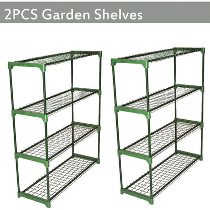 Steel Staging Plant Stand Shelving Unit, 2 Pack
