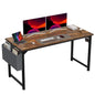Black or Rust Computer Writing Desk or Gaming Table. Simple Style Headphone Hook Easy Assembly