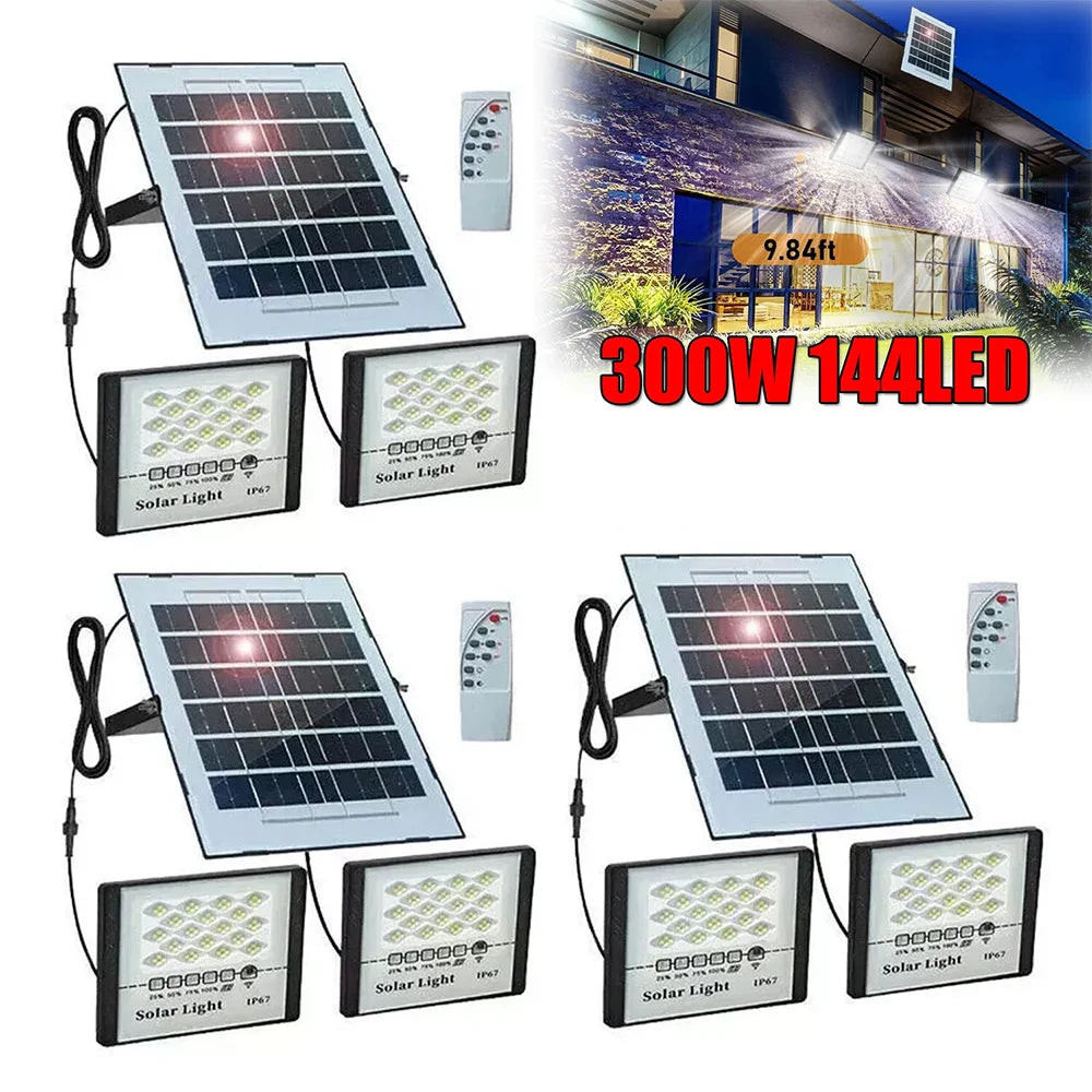 300W LED Waterproof Outdoor Solar Flood Lamps
