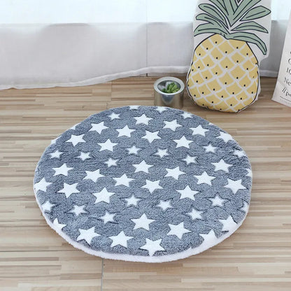 Plush Round Cat/Small Dog Bed Soft Fleece Nest