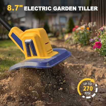 Cordless Tiller Cultivator Compatible with Dewalt 20V Battery(Tool Only),