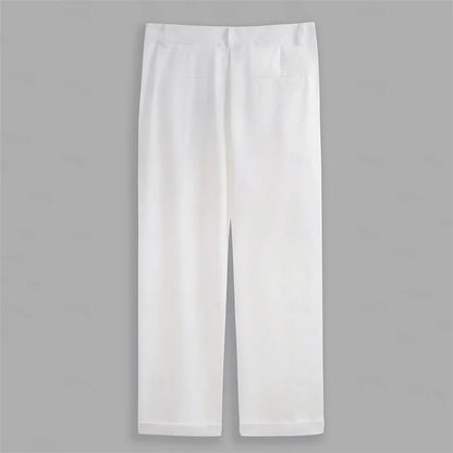 Men s Fit Dress Pants Solid Color Flat Front Trousers Classic Business Casual