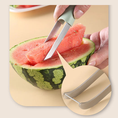 Stainless Steel Watermelon Fork, Slicer And Cutter