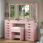 Vanity Desk With Mirror, Lights and Drawers
,