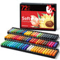 72 Colors Long Soft Chalk Pastels Set, Non-Toxic