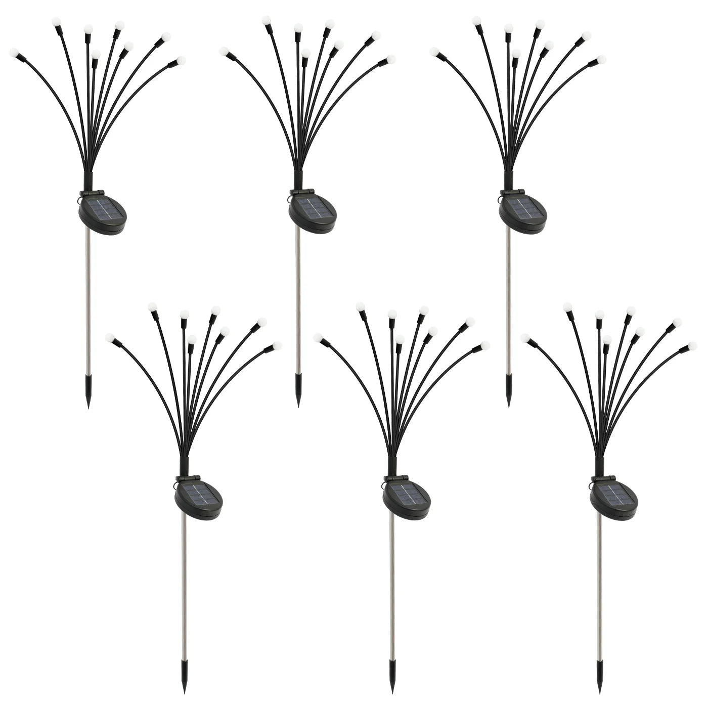 8-Head Solar Firefly Lights LED Solar.  Waterproof