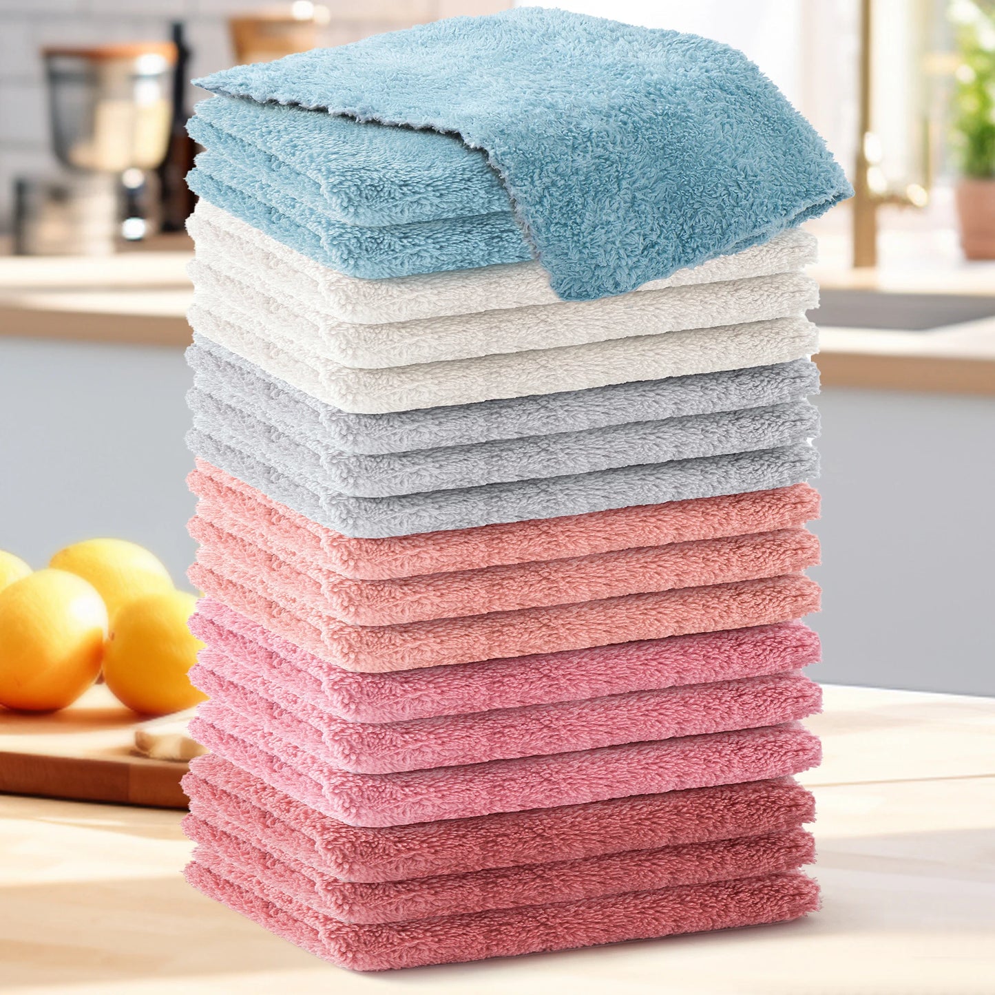 Household clean Set of 12 or18 piece, Soft and Highly Absorbent, Multi functional for Home Use