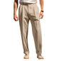 Men s Fit Dress Pants Solid Color Flat Front Trousers Classic Business Casual